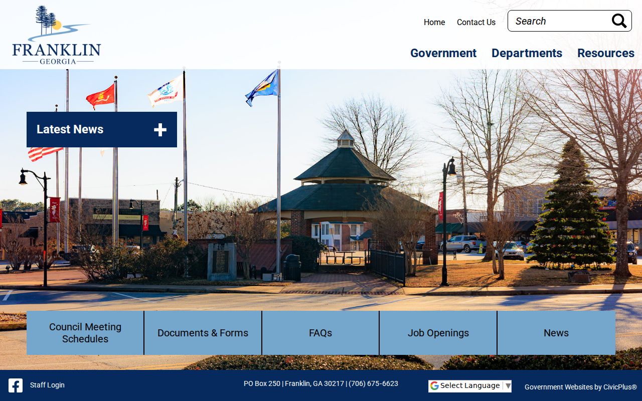 Franklin city government source for municipal warrant records