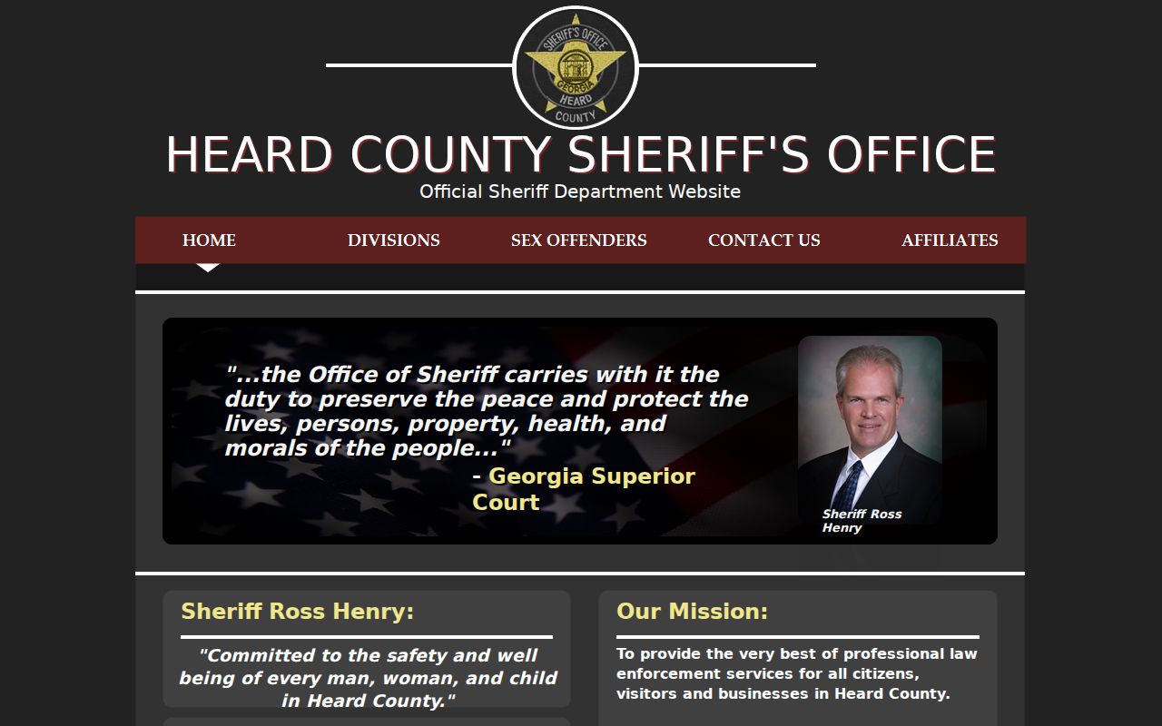 Heard County warrant records official Sheriff's Office home page